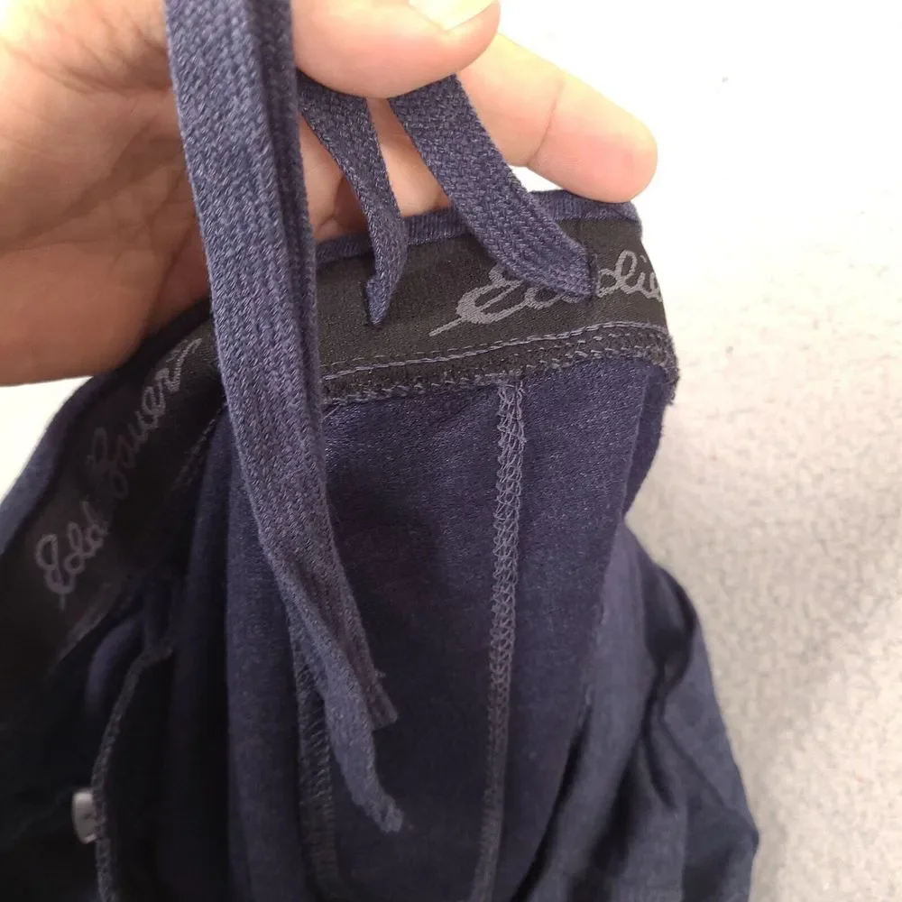 Eddie Bauer Sweat Shorts XXL 44 Waist Blue Lounge‎ Drawstring Elastic Stretch
